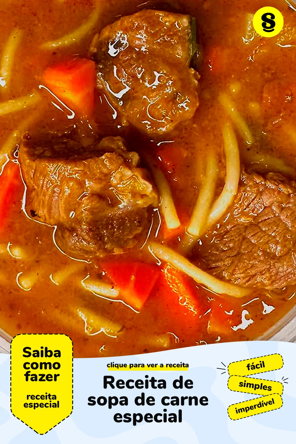 Receita de sopa de carne