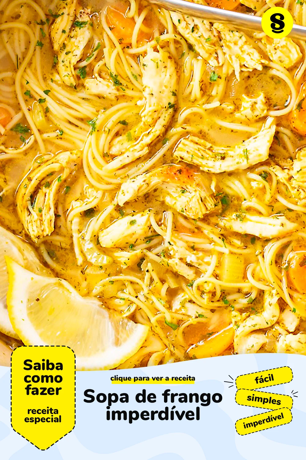 Receita de sopa de frango