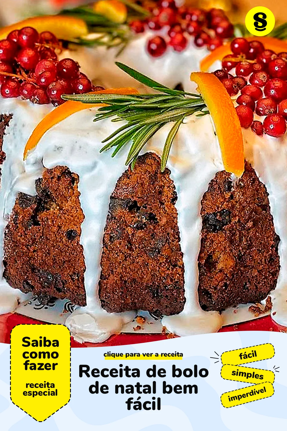 Receita de bolo de Natal
