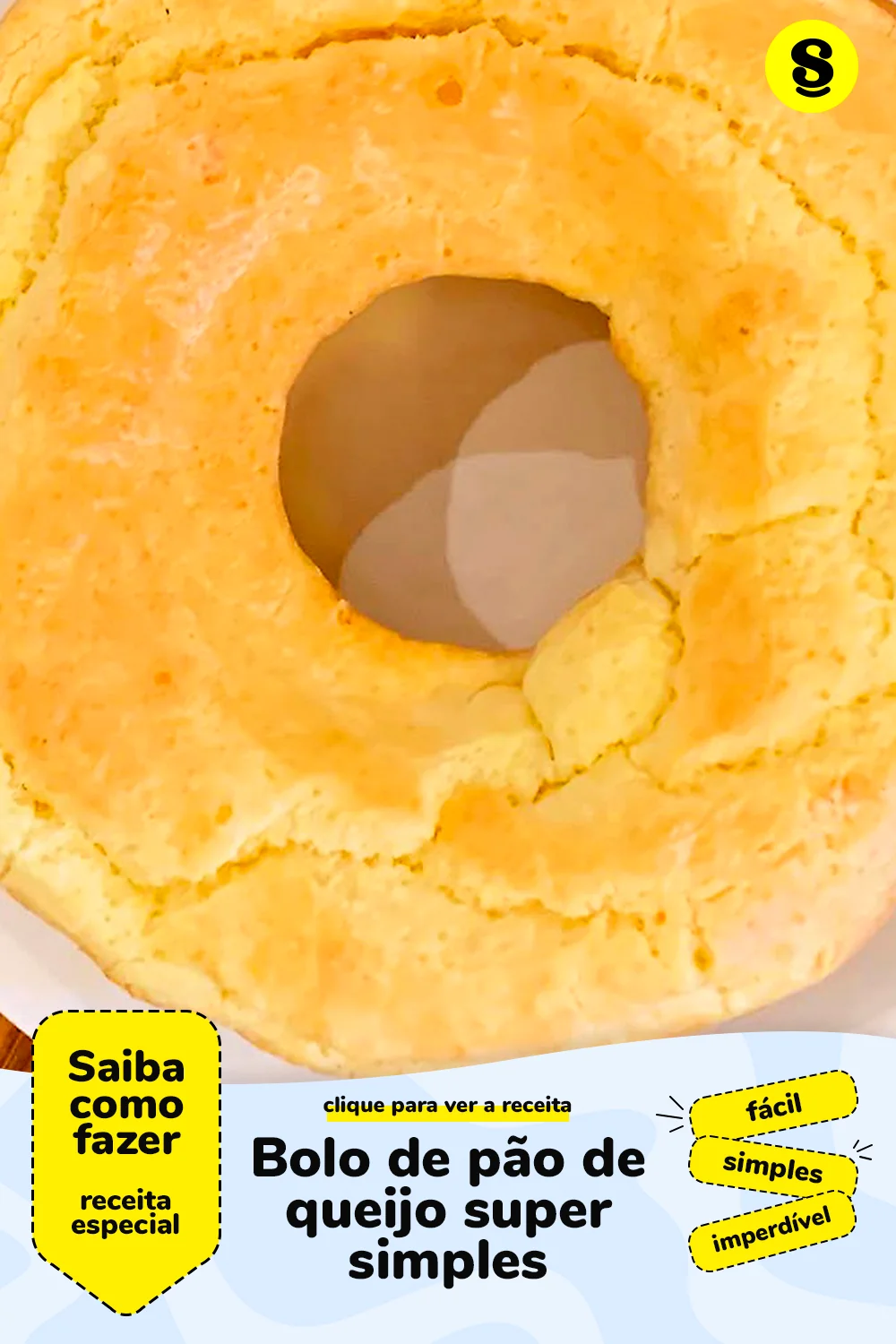 Receita de bolo de pão de queijo