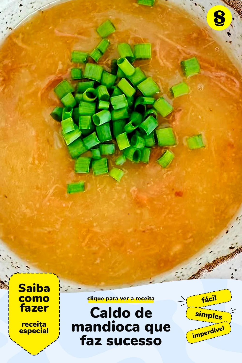 Receita de caldo de mandioca