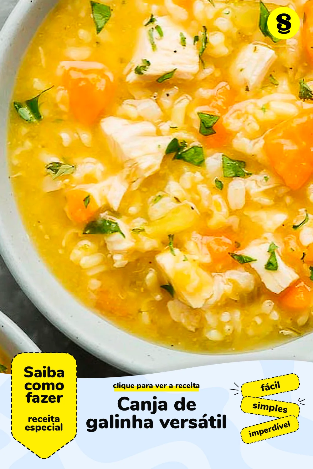 Receita de canja de galinha