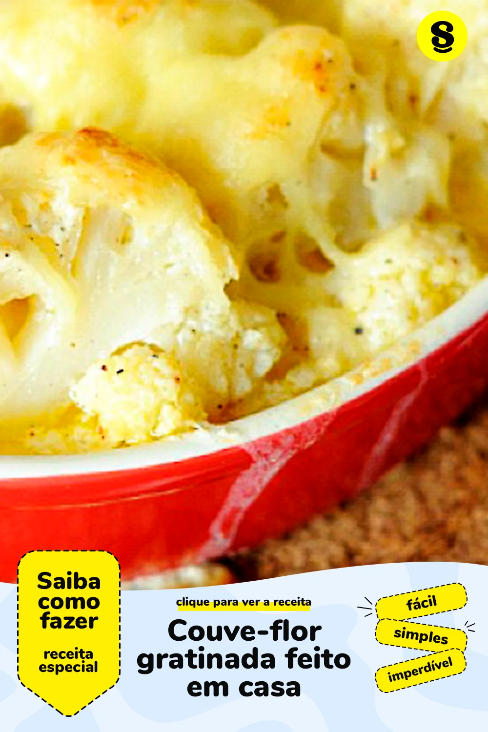 Receita de couve-flor gratinada