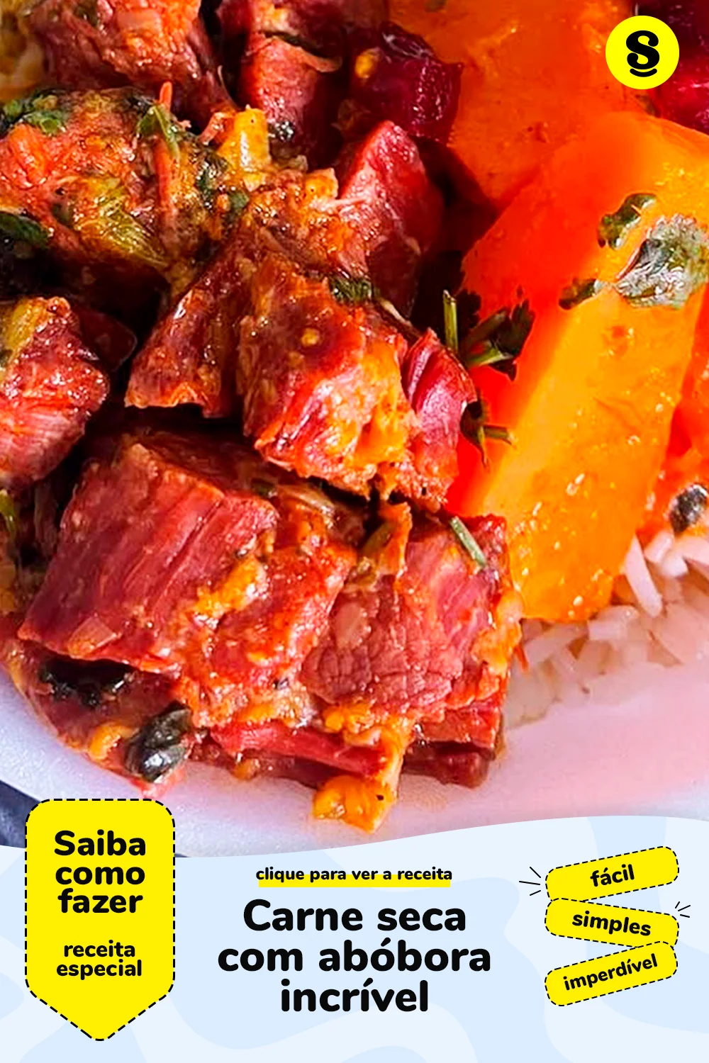 Receita de carne seca com abóbora