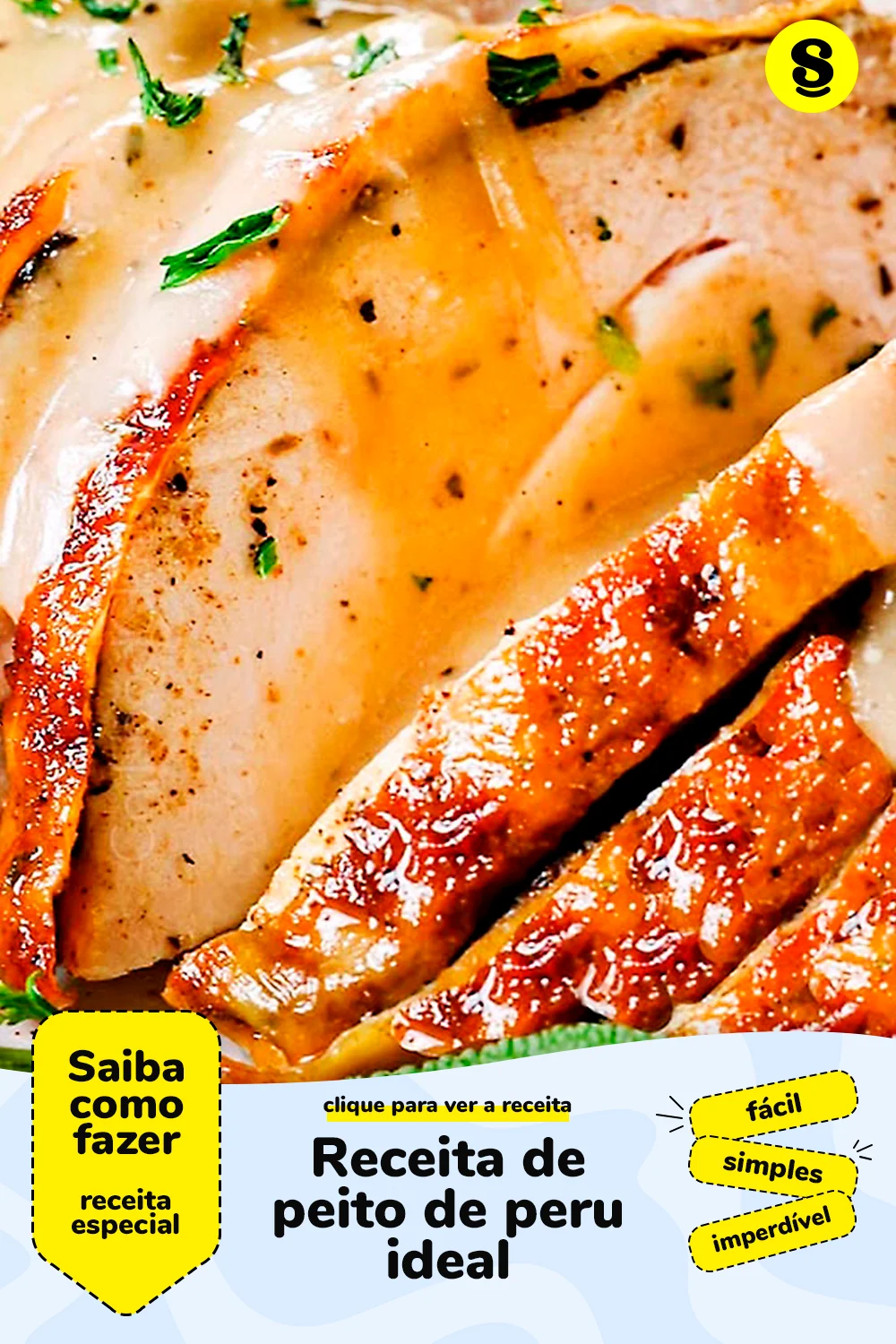 Receita com peito de peru