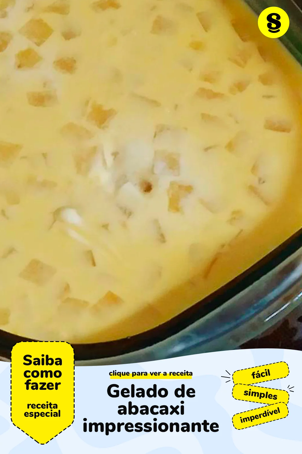 Receita de gelado de abacaxi
