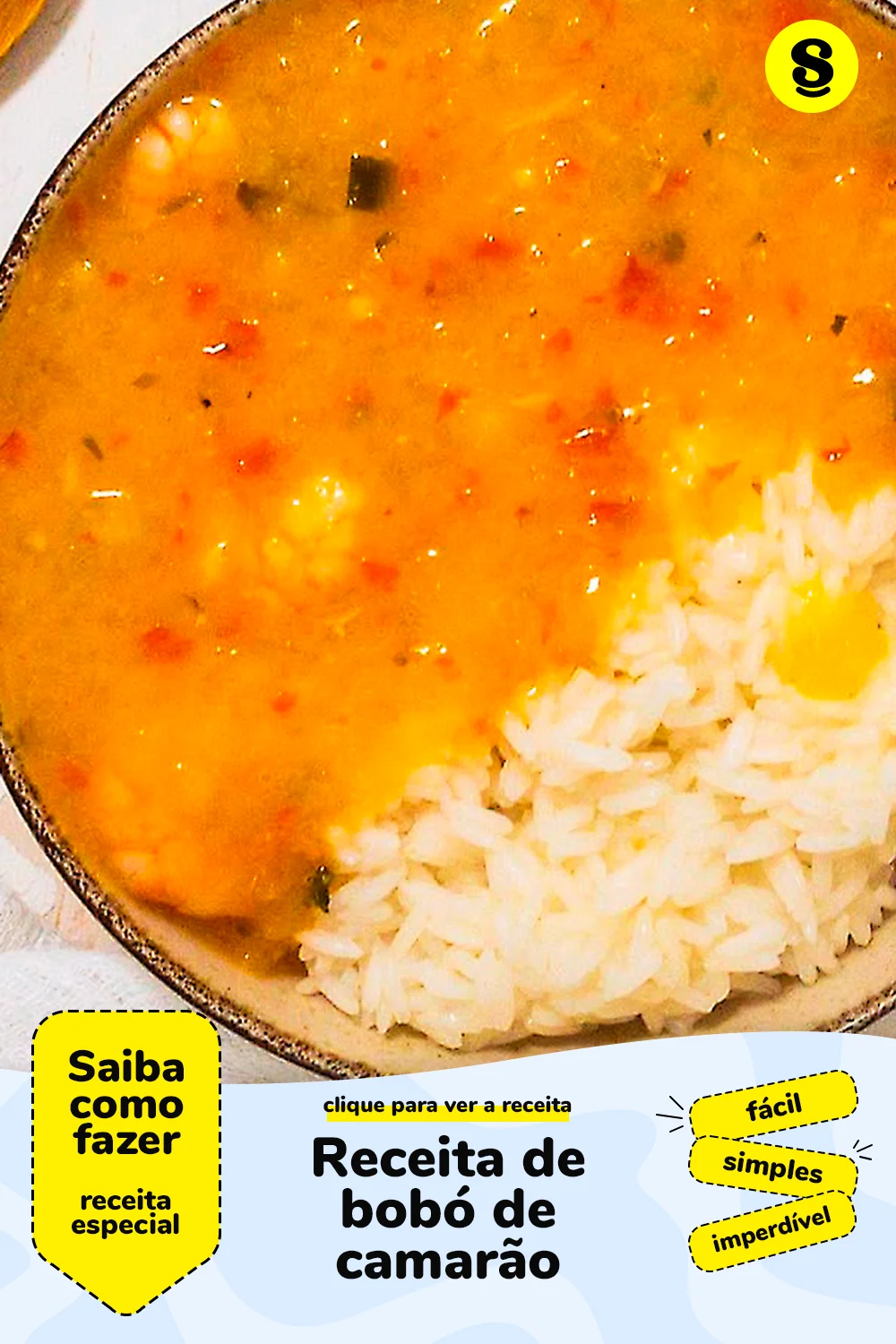 Receita de bobó de camarão