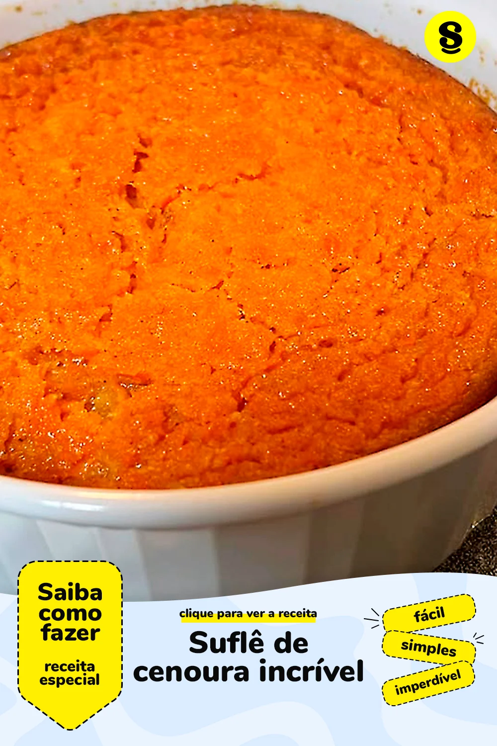 Receita de suflê de cenoura