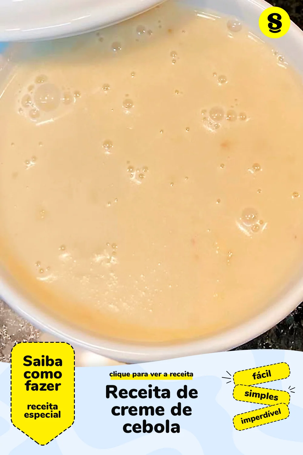 Receita de creme de cebola