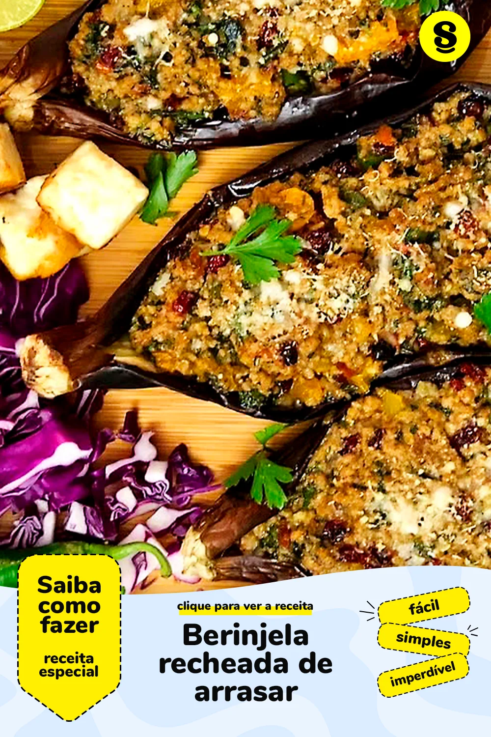 Receita de berinjela recheada