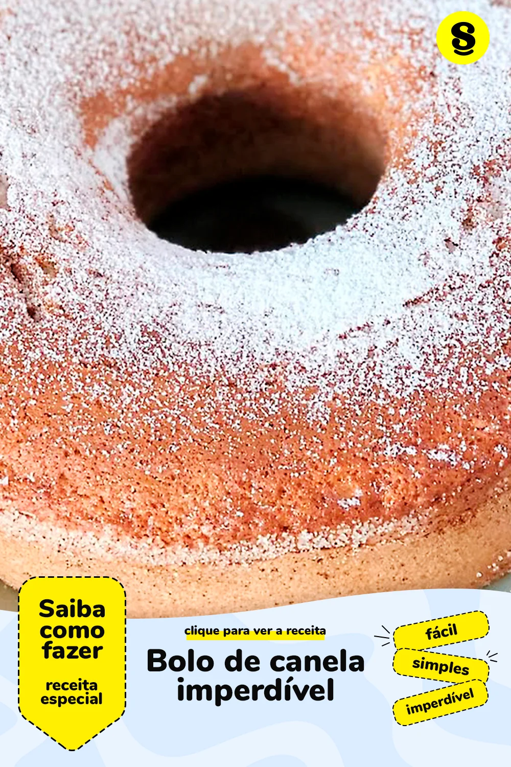 Receita de bolo de canela