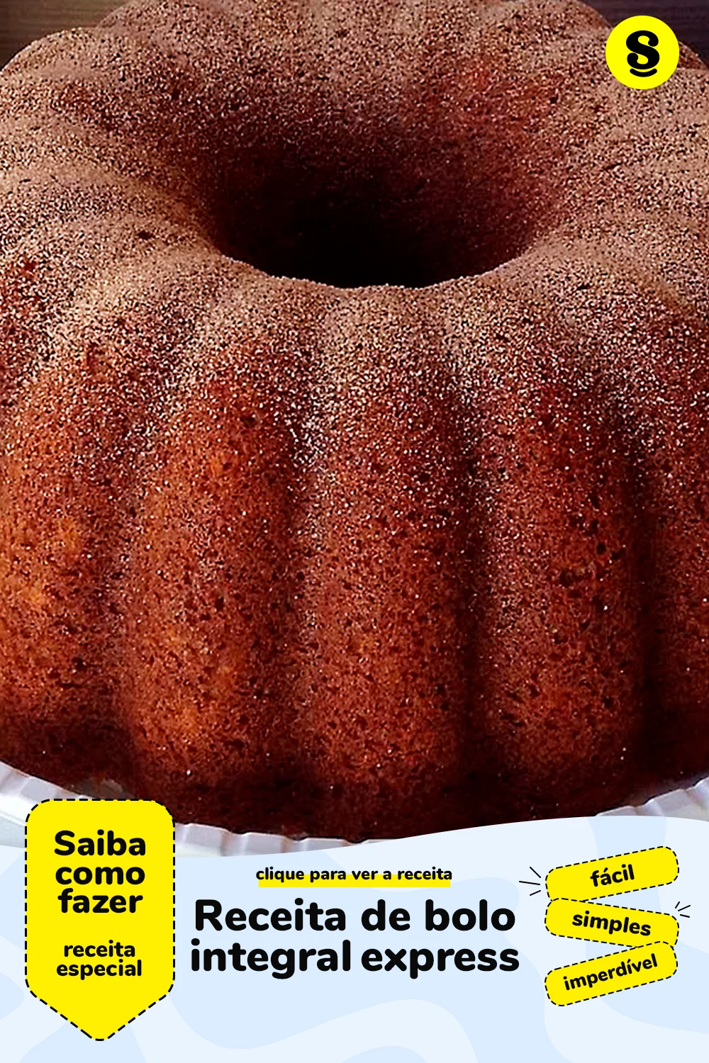 Receita de bolo integral