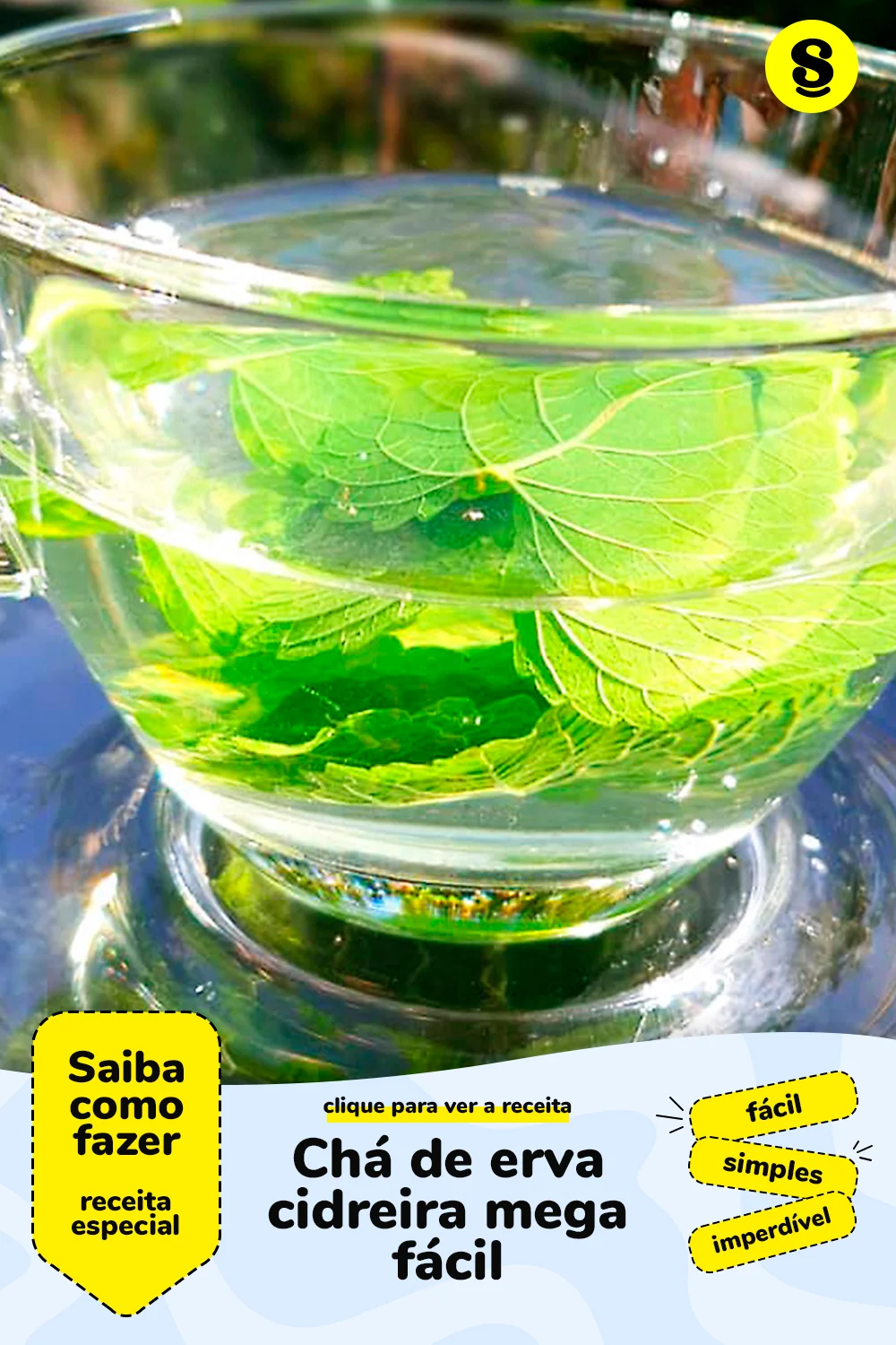 Receita de chá de erva cidreira