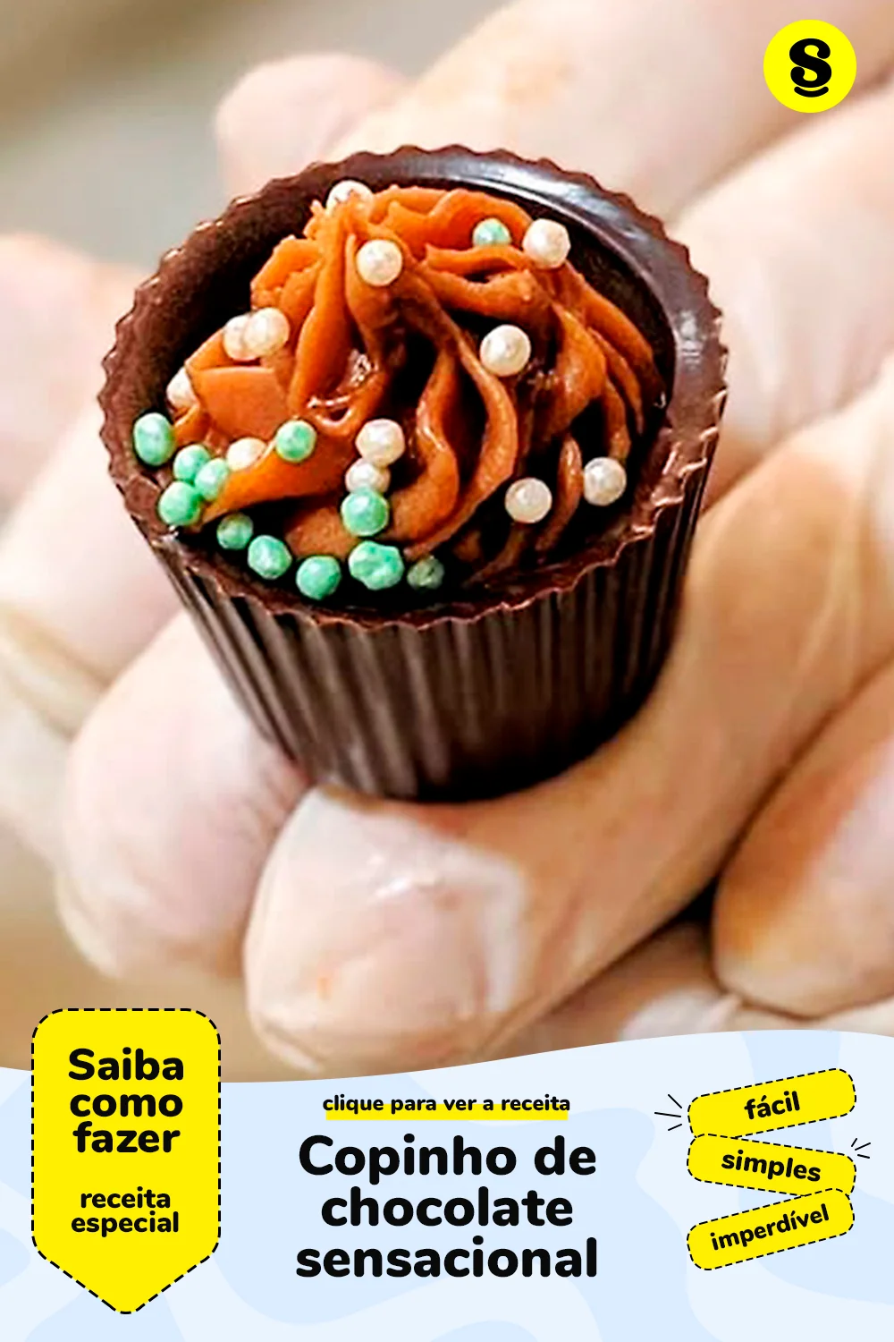 Receita de copinho de chocolate