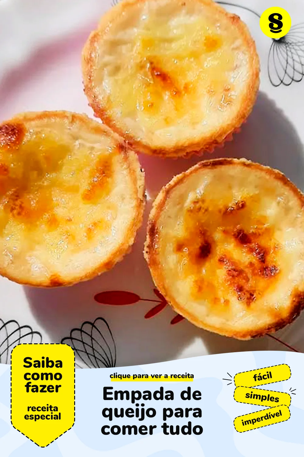 Receita de empada de queijo