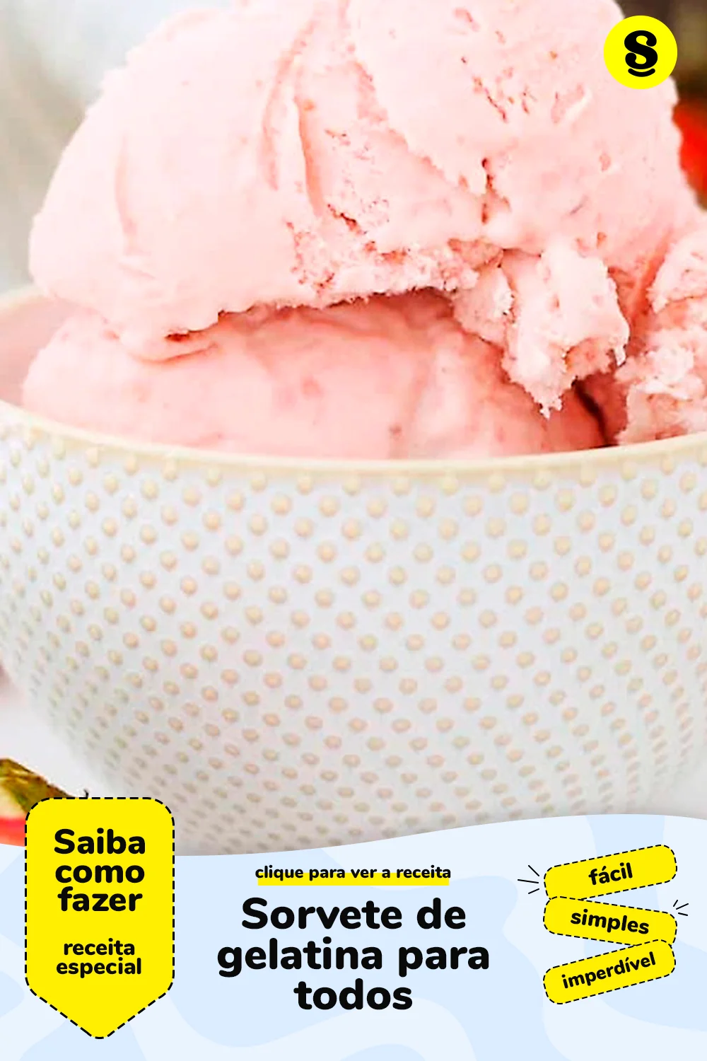Receita de sorvete de gelatina