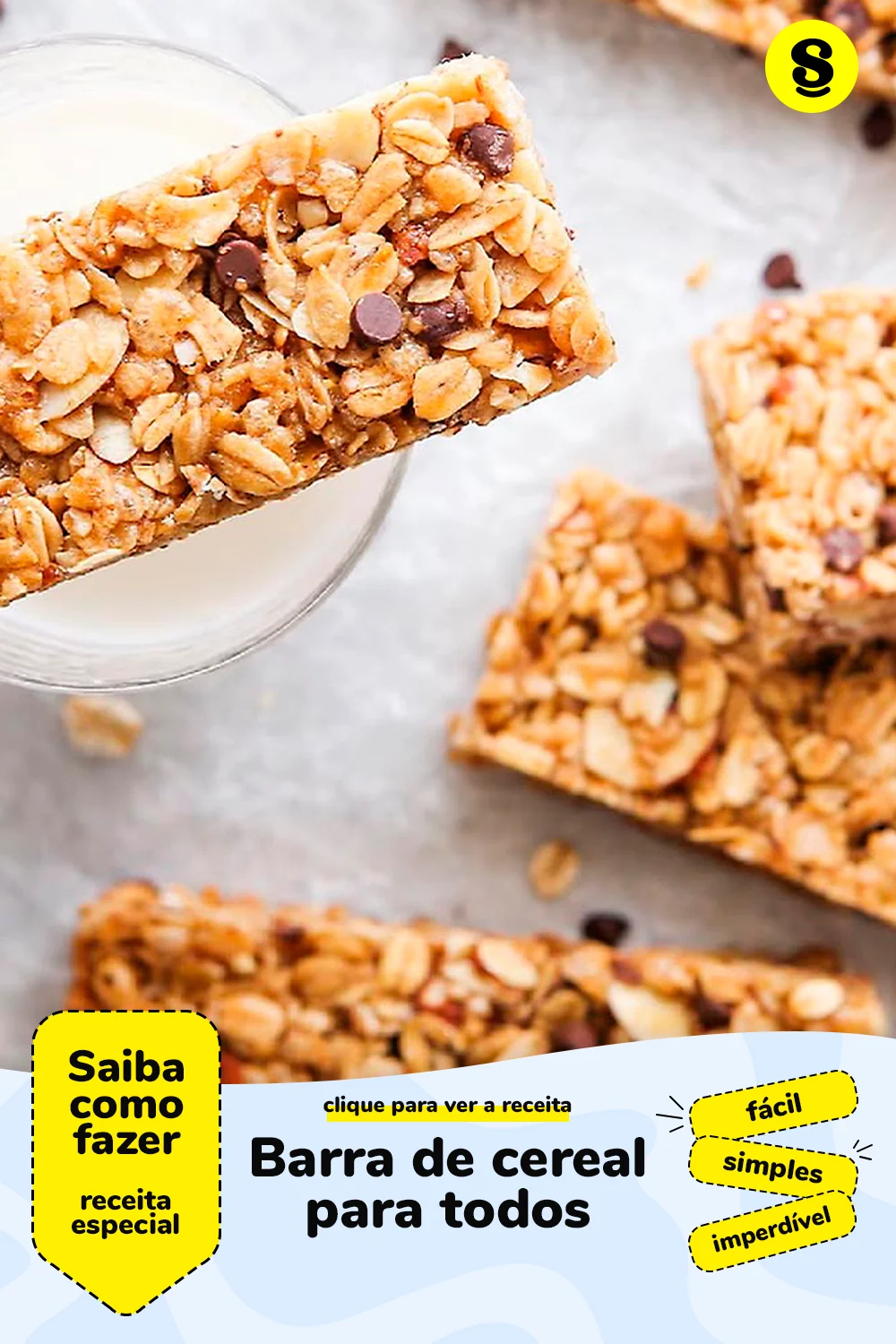 Receita de barra de cereal