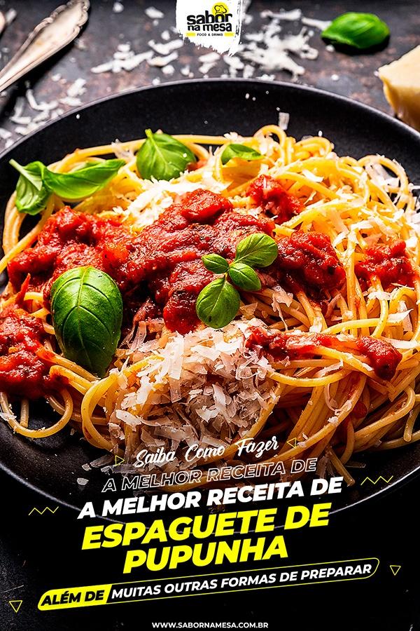 poste no pinterest esta imagem de receita de macarrão espaguete de pupunha