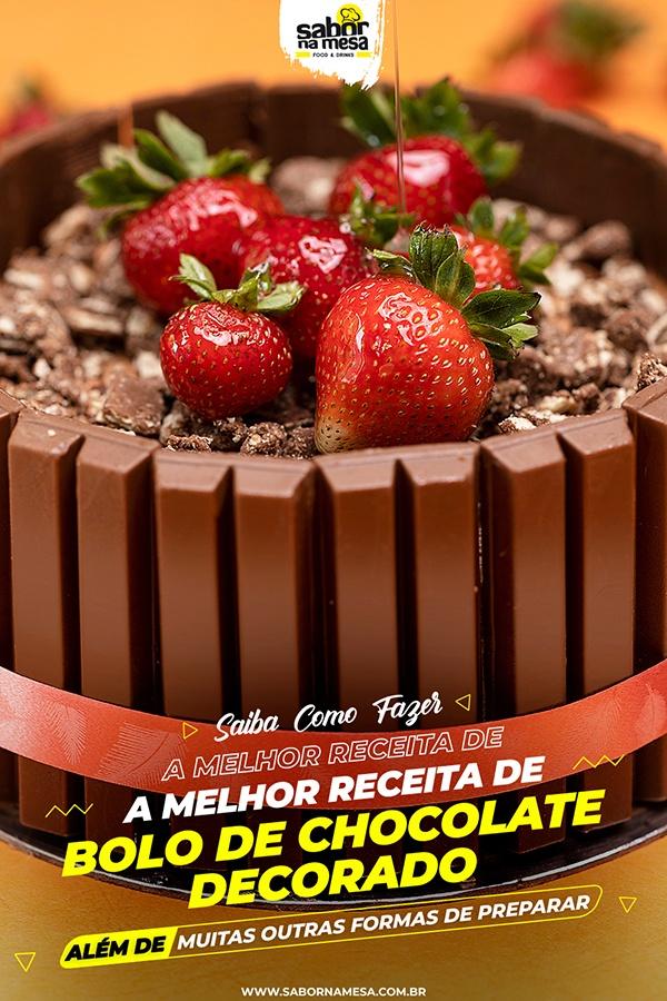 poste no pinterest esta imagem de receita de receita-de-bolo-de-chocolate-decorado
