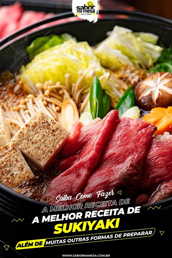 poste no pinterest esta imagem de receita de sukiyaki
