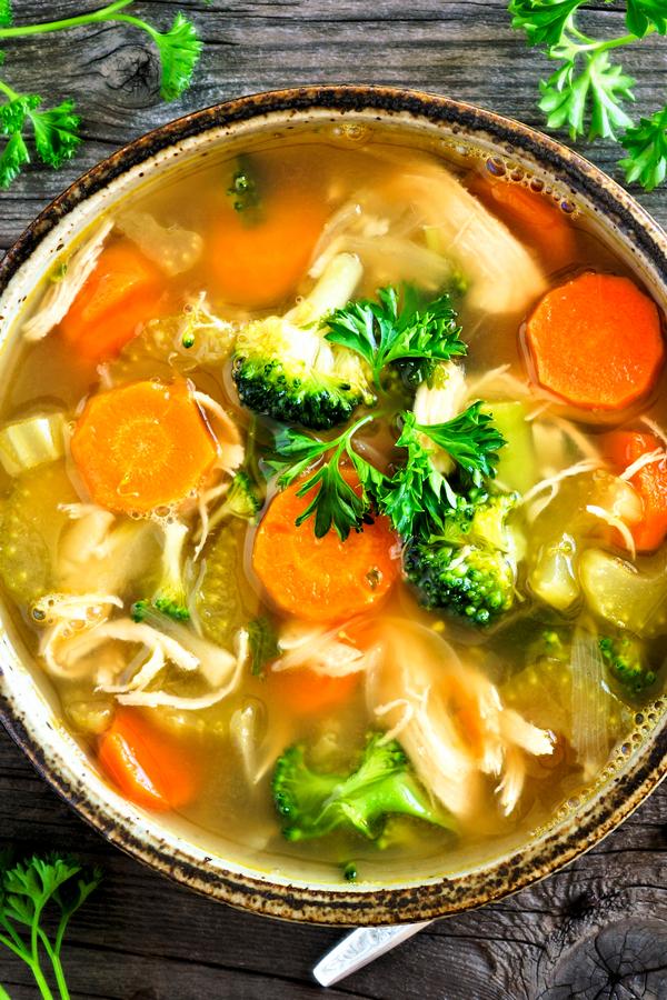 poste no pinterest esta imagem de receita de sopa-de-legumes-com-frango