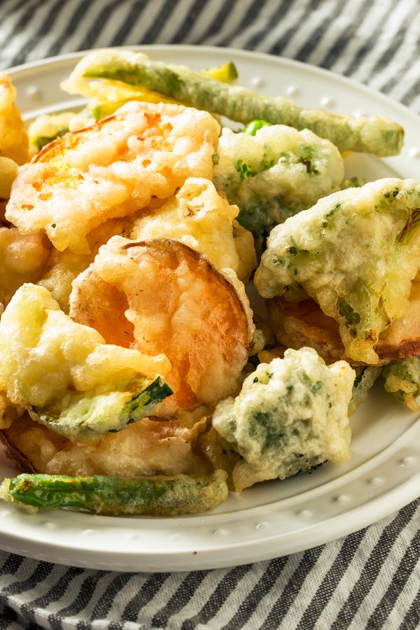 poste no pinterest esta imagem de receita de tempura-de-legumes