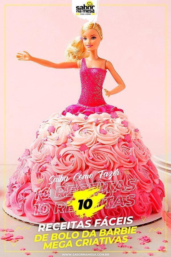 Bolo da Barbie: 80 modelos repletos de estilo e tutoriais muito práticos  Bolo  barbie, Bolo de aniversário da barbie, Festa de aniversário da barbie