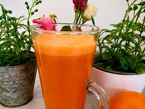 Suco de laranja com cenoura: energia dourada