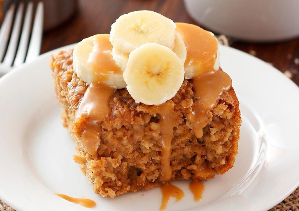 Bolo de Banana com Aveia Integral em Flocos e Farelo