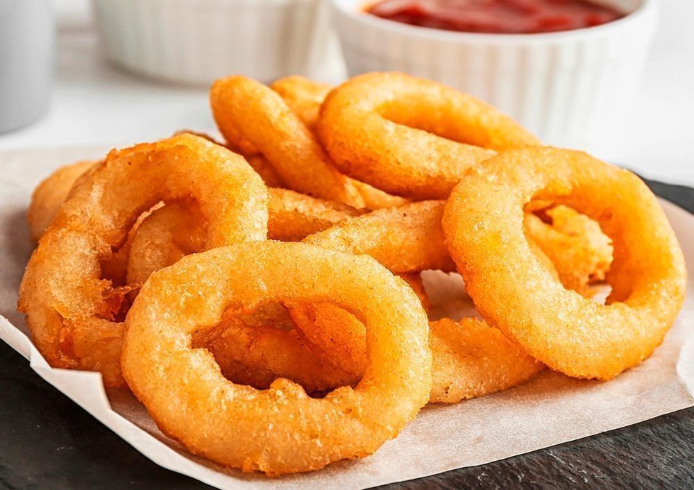 Onion Rings, Anéis De Cebola Empanada À Milanesa Crocantes