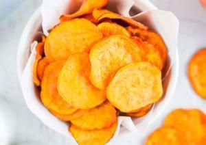 Chips de Batata Doce Assada no Forno Fit